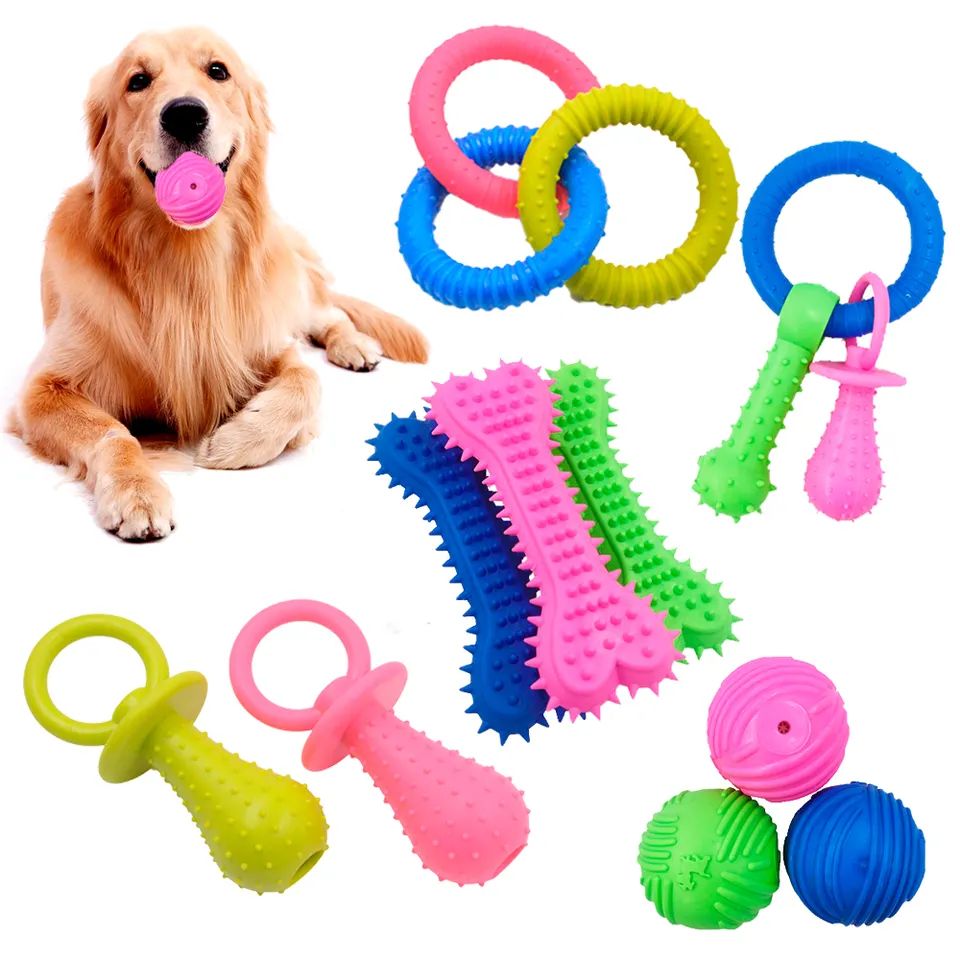 Juguete suave para mascotas masticables para perros con limpieza de dientes Tpr